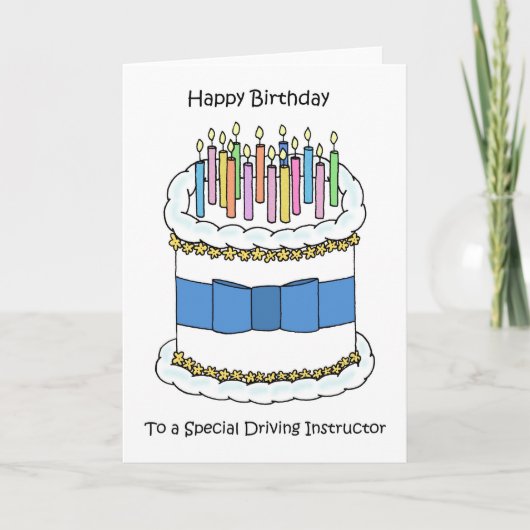 Gefeliciteerd met verjaardag aan Rijinstructeur Kaart (Voorkant)