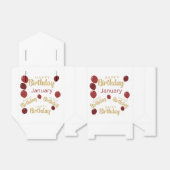 Gefeliciteerd met verjaardag Januari verjaardagen Bedankdoosjes (Uitgevouwen)
