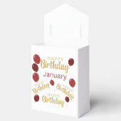 Gefeliciteerd met verjaardag Januari verjaardagen Bedankdoosjes (Geopend)