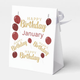 Gefeliciteerd met verjaardag Januari verjaardagen Bedankdoosjes