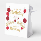 Gefeliciteerd met verjaardag Juli verjaardagen Bedankdoosjes (Achterkant)