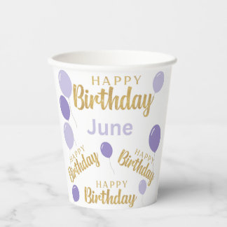 Gefeliciteerd met verjaardag Junilistan Papieren Bekers