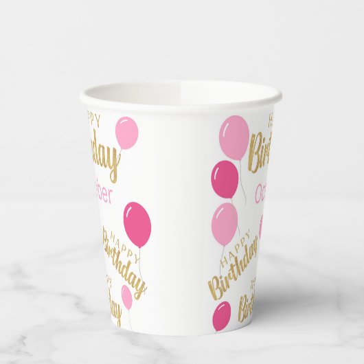 Gefeliciteerd met verjaardag oktober Birthdays Pap Papieren Bekers (Links)