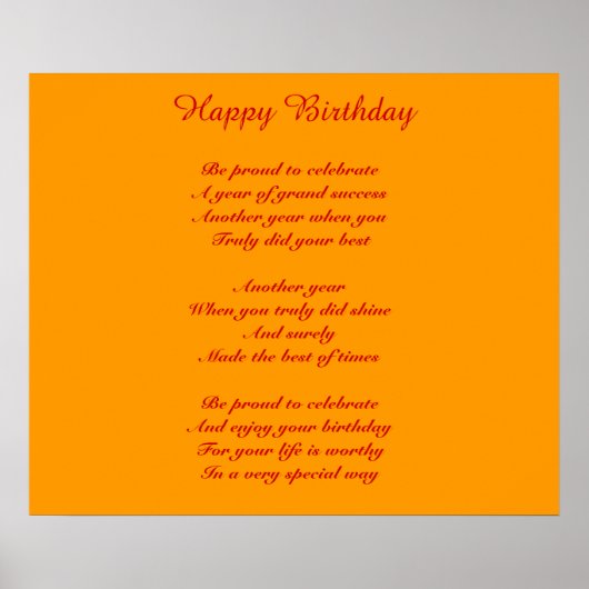 Gefeliciteerd met verjaardag poster (Voorkant)