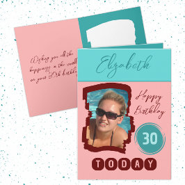 Gefeliciteerd met verjaardag vandaag 30 jaar voeg  kaart