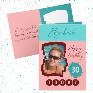 Gefeliciteerd met verjaardag vandaag 30 jaar voeg  kaart