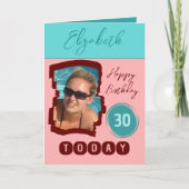 Gefeliciteerd met verjaardag vandaag 30 jaar voeg kaart (Voorkant)