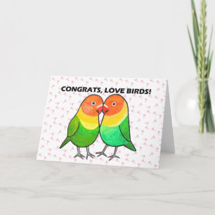 Gefeliciteerd met Verloving, bruiloft Lovevogels Kaart