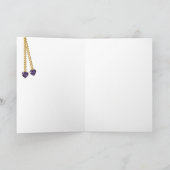 Gefeliciteerd met Verloving, Gold Paarse Diamond Kaart (Binnen)