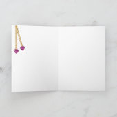 Gefeliciteerd met Verloving & Gold Pink Diamond Kaart (Binnen)