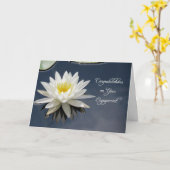Gefeliciteerd met Verloving Kaart Water Lily (Gele Bloem)