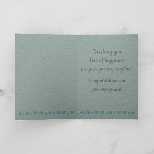 Gefeliciteerd met Verloving voor persoonlijke wedd Kaart (Binnen)