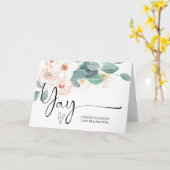 Gefeliciteerd met Verloving Yay New Baby Kaart (Gele Bloem)