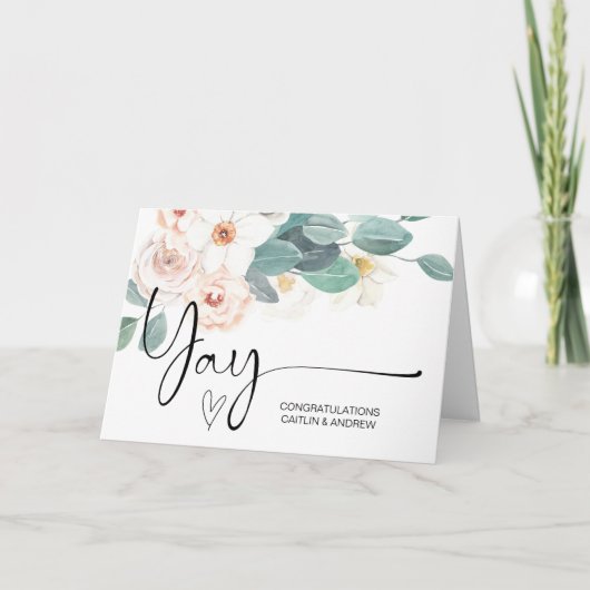 Gefeliciteerd met Verloving Yay New Baby Kaart (Voorkant)