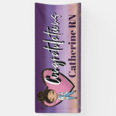 Gefeliciteerd met verpleegkundige op school spandoek (Verticaal)