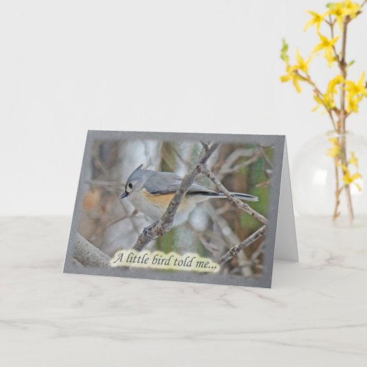 Gefeliciteerd met vervroegde aflossing met Titmous Kaart (Gele Bloem)