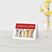 Gefeliciteerd met Vet Pets in Bandages Kaart (Gele Bloem)