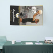 Gefeliciteerd met volleybalspeler foto afstuderen spandoek (Beurs)