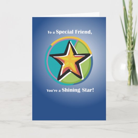 Gefeliciteerd met Vriend met de Shining Star op Bl Kaart (Voorkant)