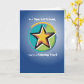 Gefeliciteerd met Vriend met de Shining Star op Bl Kaart (Gele Bloem)
