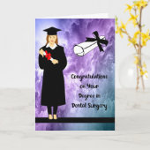 Gefeliciteerd met Vrouw tandheelkunde Kaart (Gele Bloem)