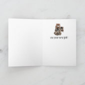 Gefeliciteerd met vun Raccoons die Kisses blazen Kaart (Binnen)