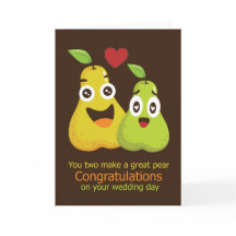 Gefeliciteerd met Wedding Day Great Pear Humor