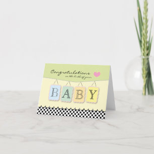 Gefeliciteerd met Wenskaart baby's geboorte Kaart
