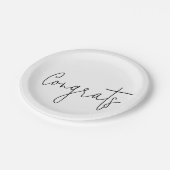 Gefeliciteerd met White Papieren Bordje (Gekanteld)