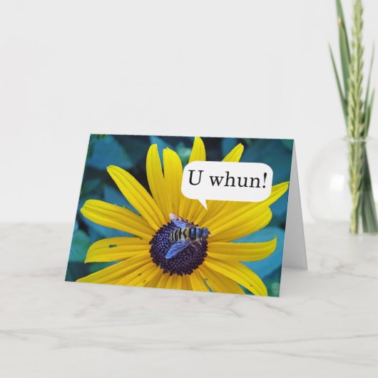 Gefeliciteerd met winnende bijen kaart (Voorkant)