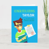 Gefeliciteerd met zijn examensucces -  kaart (Voorkant)