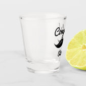 Gefeliciteerd met zijn snor shot glas (Links)