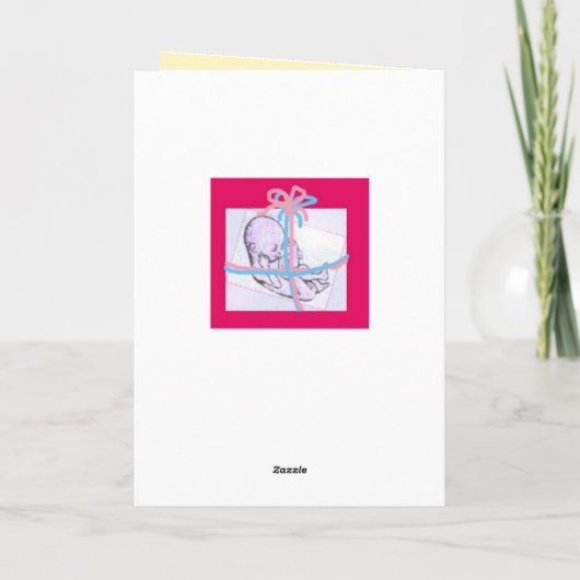 Gefeliciteerd met zwangerschap kaart (Achterkant)