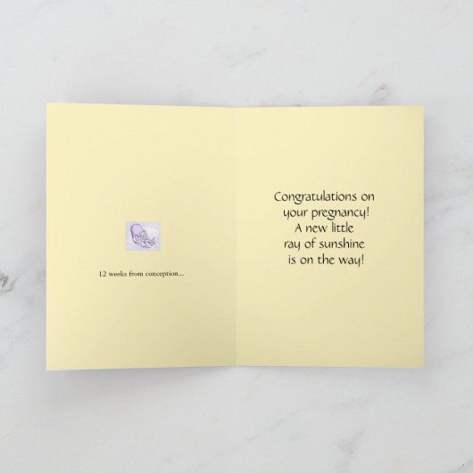 Gefeliciteerd met zwangerschap kaart (Binnen)