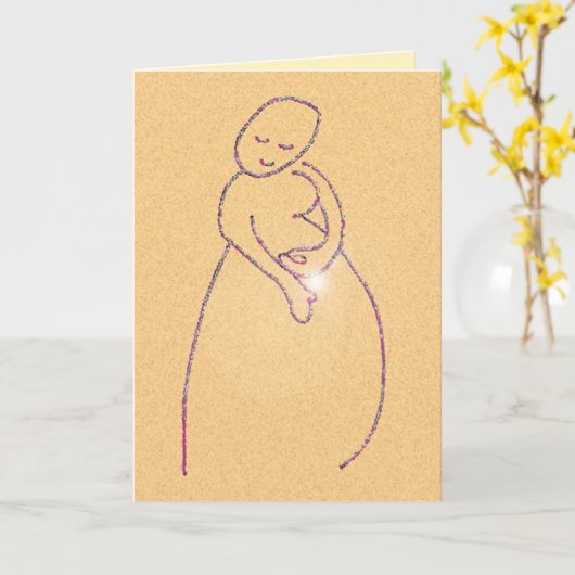 Gefeliciteerd met zwangerschap kaart (Gele Bloem)