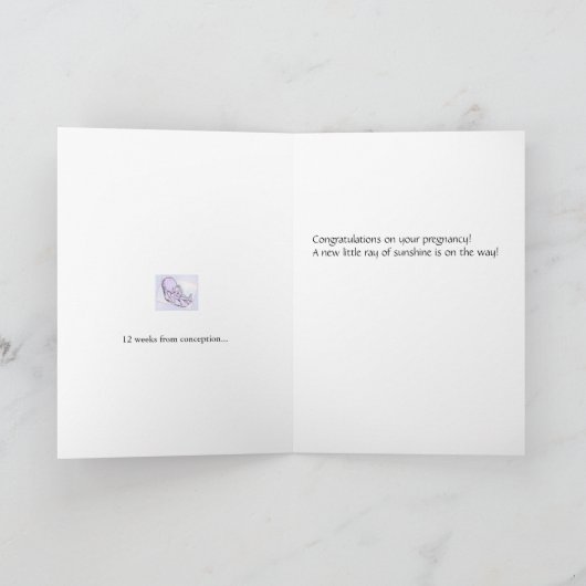 Gefeliciteerd met zwangerschap kaart (Binnen)