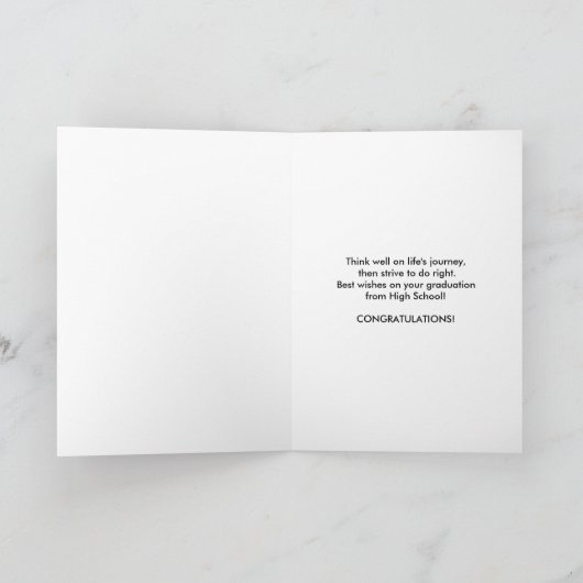 Gefeliciteerd, middelbare school Afstuderen Kaart (Binnen)