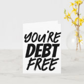 Gefeliciteerd Milestone Financial Freedom Goal Kaart (Gele Bloem)