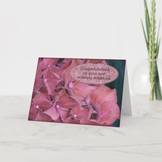 Gefeliciteerd Milestone Sobriety Recovery Kaart (Voorkant)