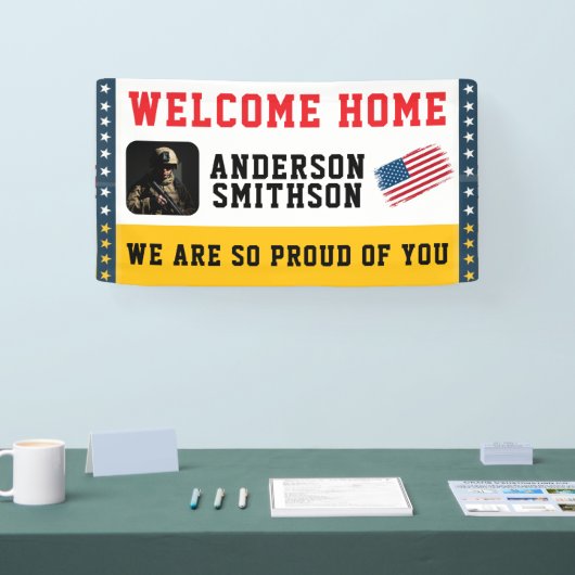 Gefeliciteerd militaire dienst | Aangepaste foto Spandoek (Beurs)