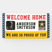 Gefeliciteerd militaire dienst | Aangepaste foto Spandoek (Horizontaal)