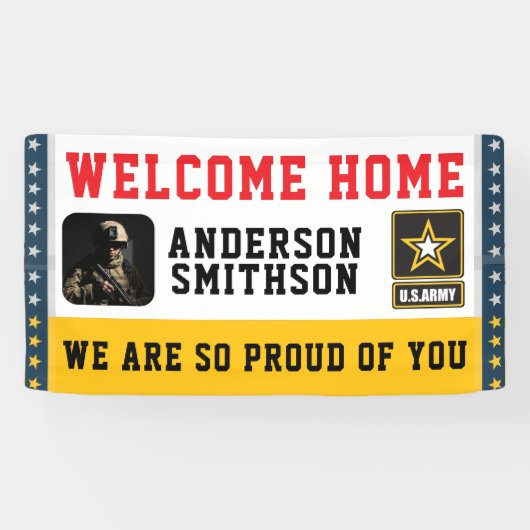 Gefeliciteerd militaire dienst | Aangepaste foto Spandoek (Horizontaal)