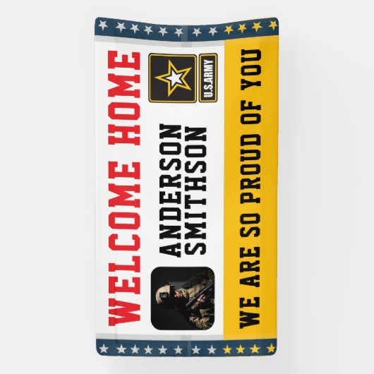 Gefeliciteerd militaire dienst | Aangepaste foto Spandoek (Verticaal)