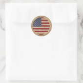 Gefeliciteerd militaire patriottische Amerikaanse  Ronde Sticker (Tas)