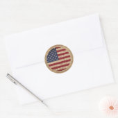 Gefeliciteerd militaire patriottische Amerikaanse  Ronde Sticker (Envelop)