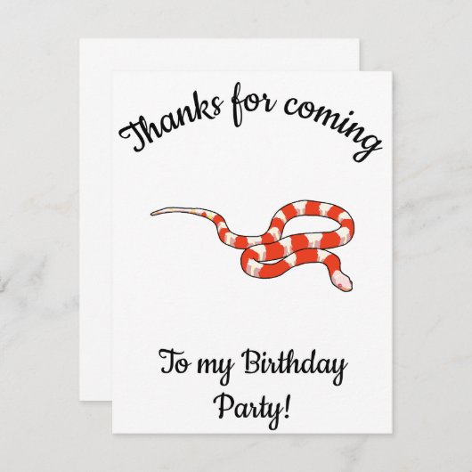 Gefeliciteerd Milksnake Bedankkaart (Voorkant / Achterkant)