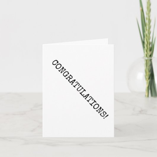 Gefeliciteerd, minimalistisch, typografie, tekst kaart (Voorkant)