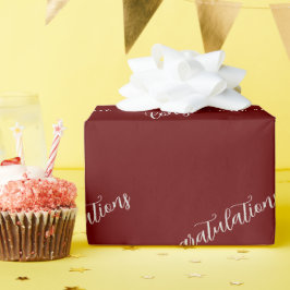 Gefeliciteerd Minimalistische Moderne Calligrafie Cadeaupapier