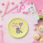 Gefeliciteerd Miss 3 Geel Papieren Bordje (Feest)