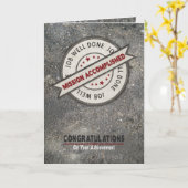 Gefeliciteerd, missie geslaagd kaart (Gele Bloem)